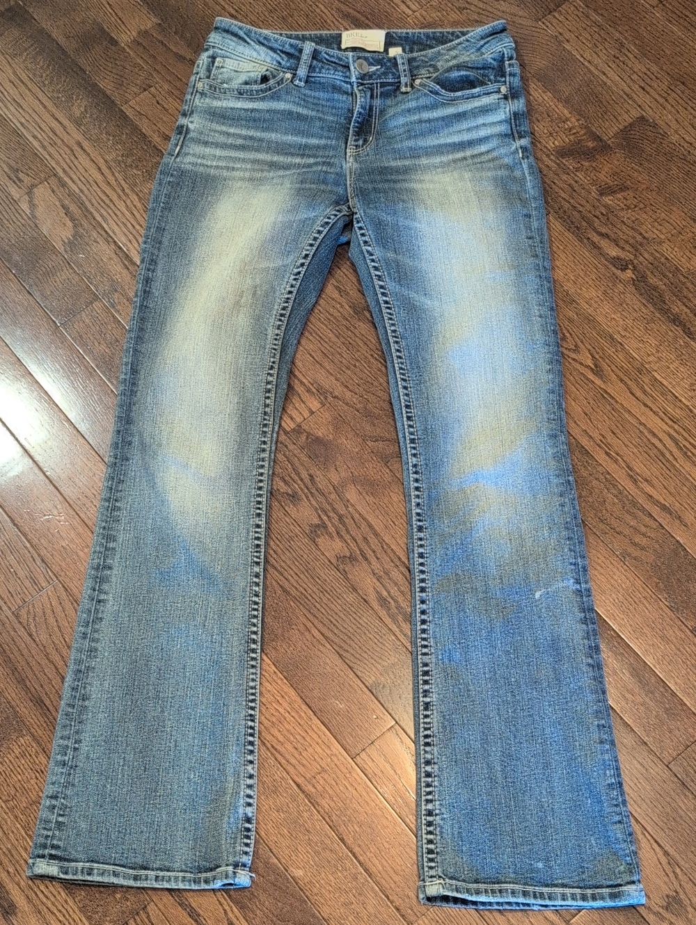 BKE Mid-Rise Bootcut Jeans in Light Blue Denim